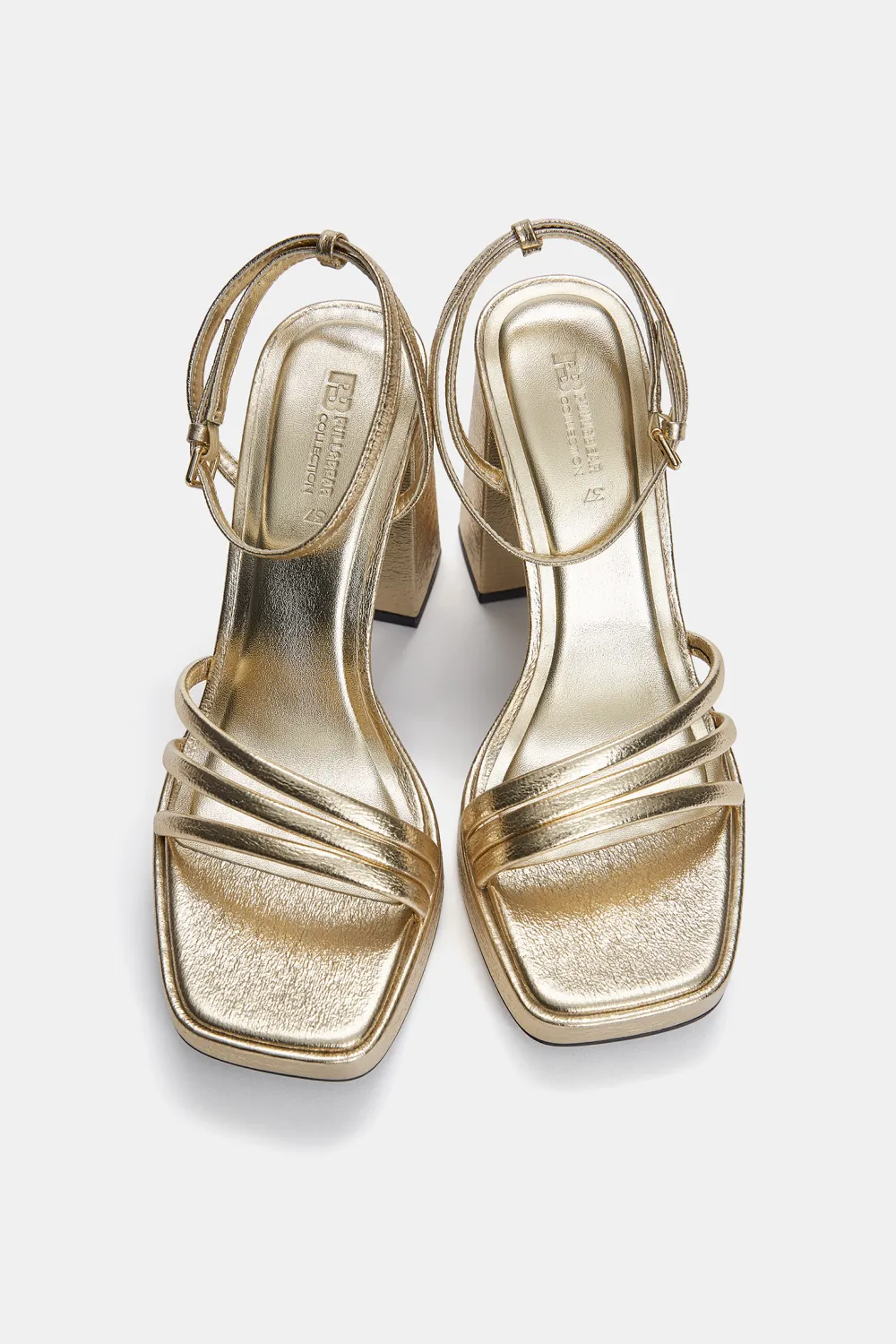 Sandalias doradas plataforma