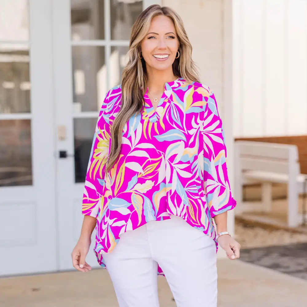 Kiss Me By The Cove Top, Magenta