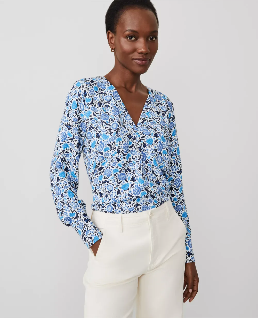 Floral Mixed Media Top
