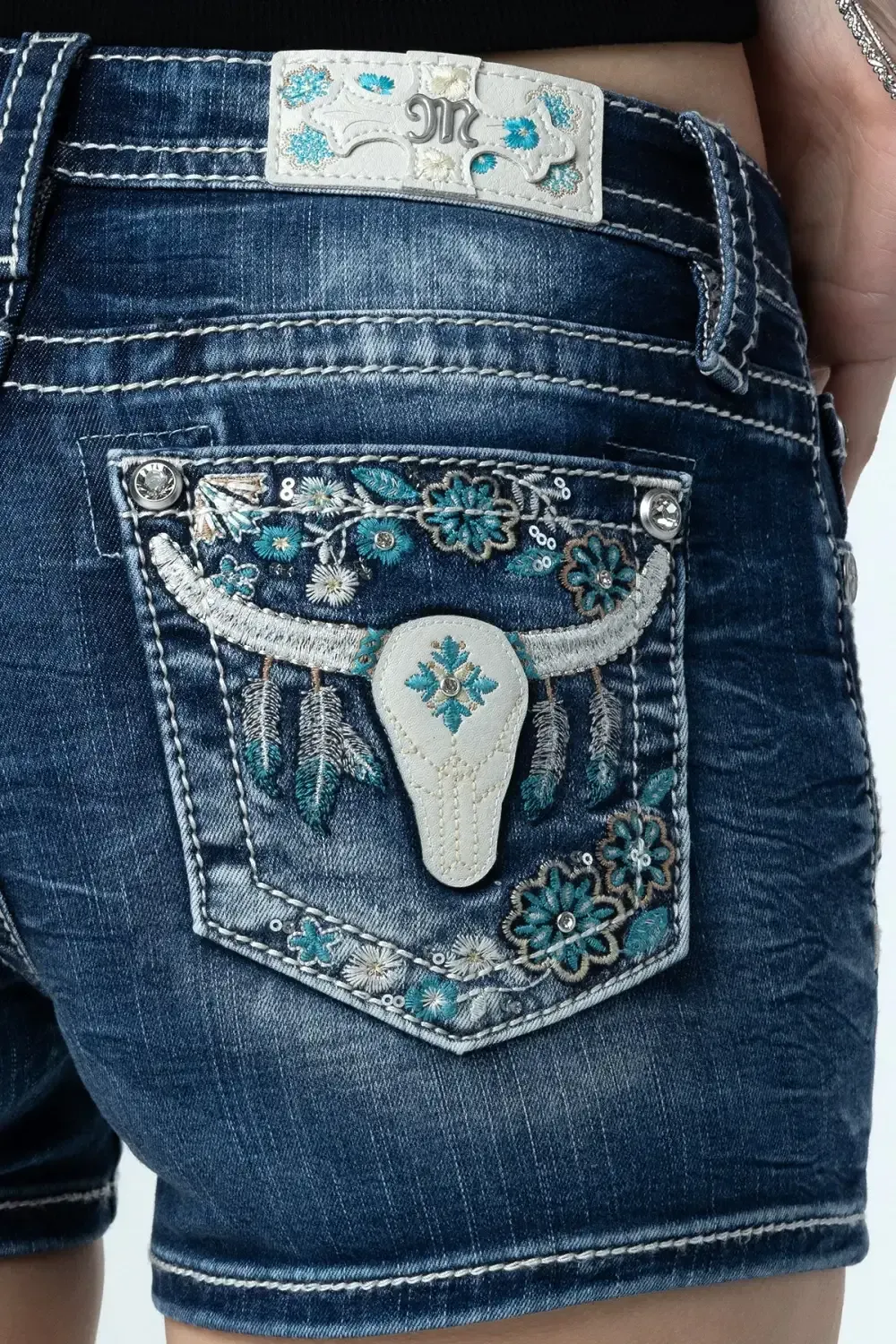Dreamy Longhorn Jean Shorts