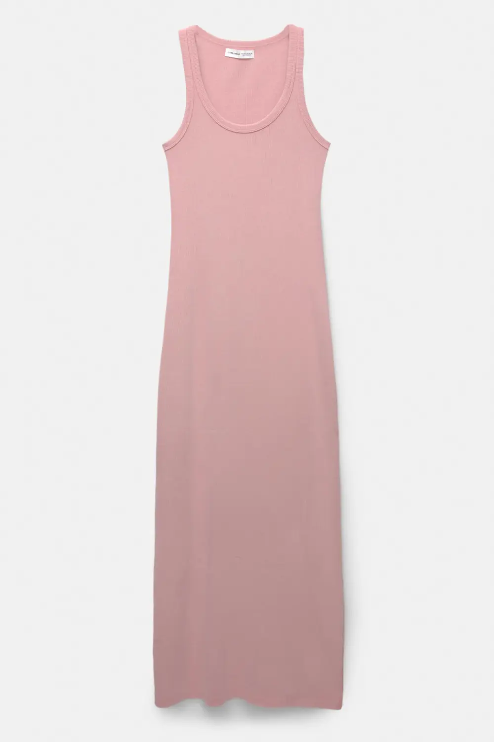 Vestido midi tirantes canalé