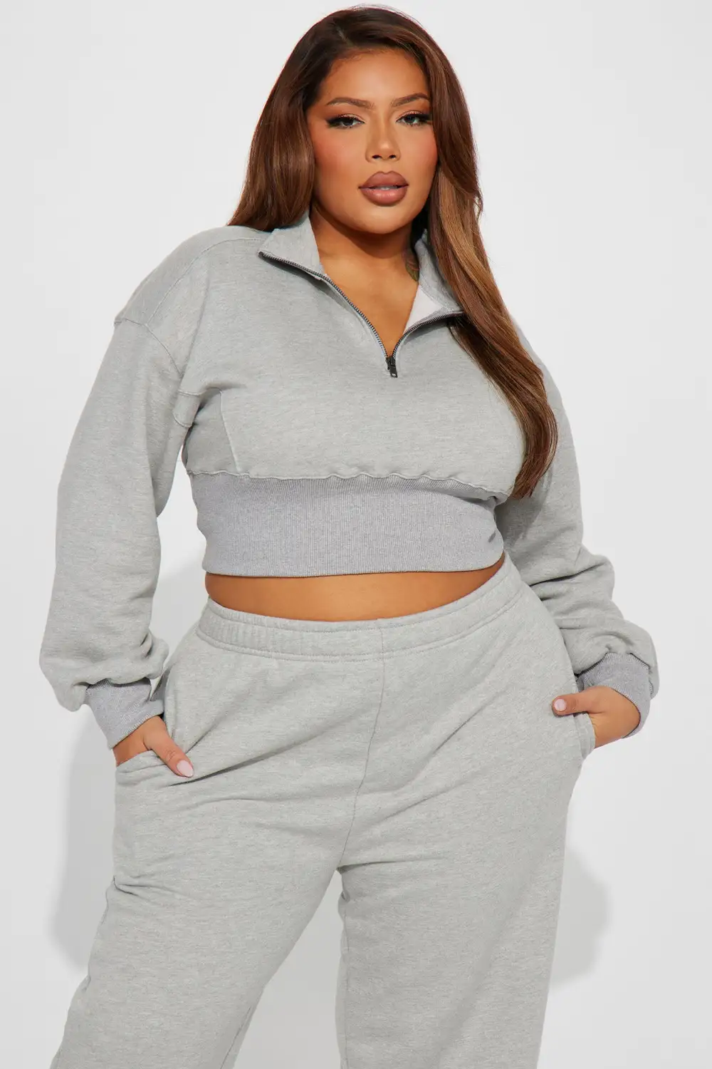 Its Always Casual Pant Set - Grey