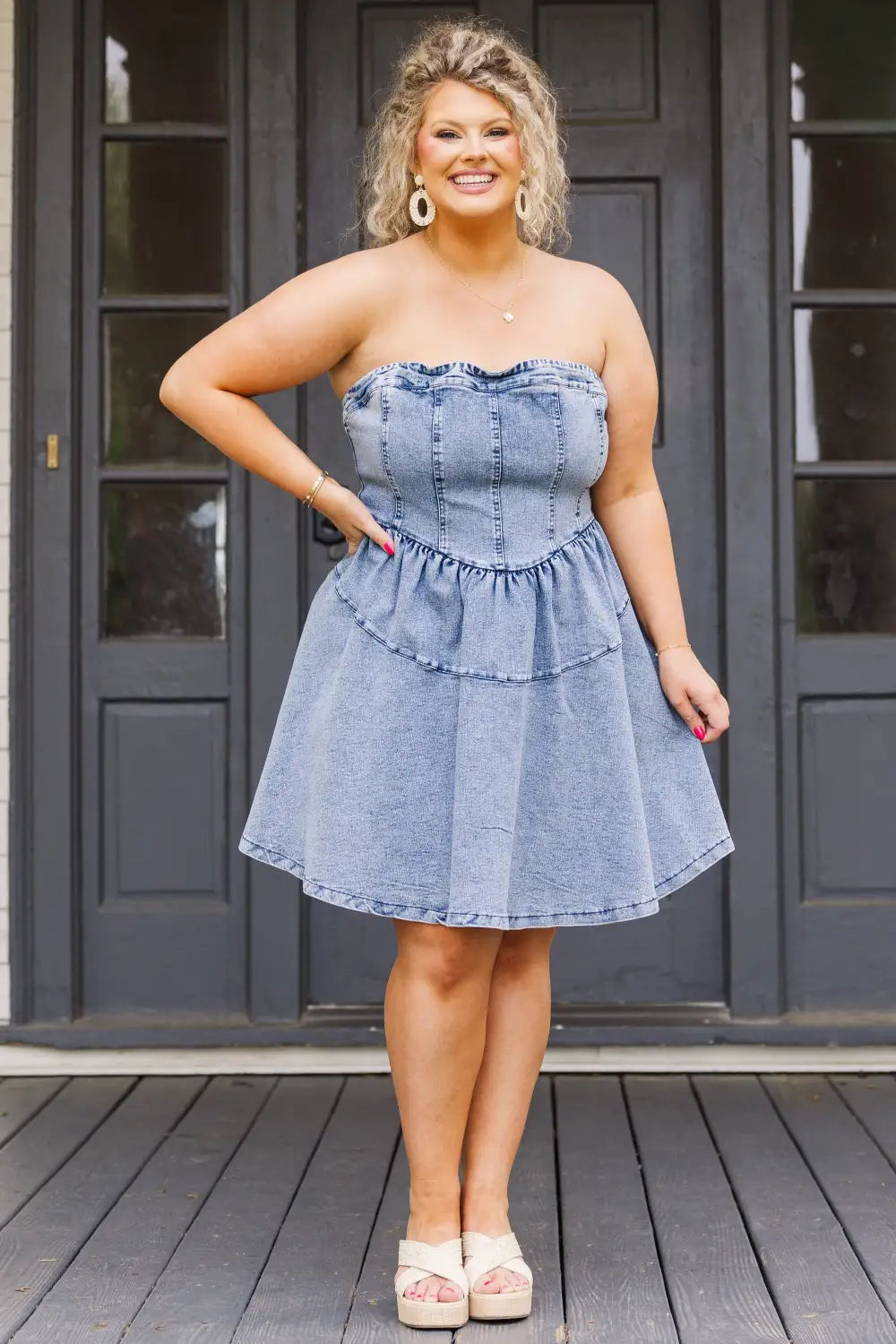 Manifest It Dress, Denim