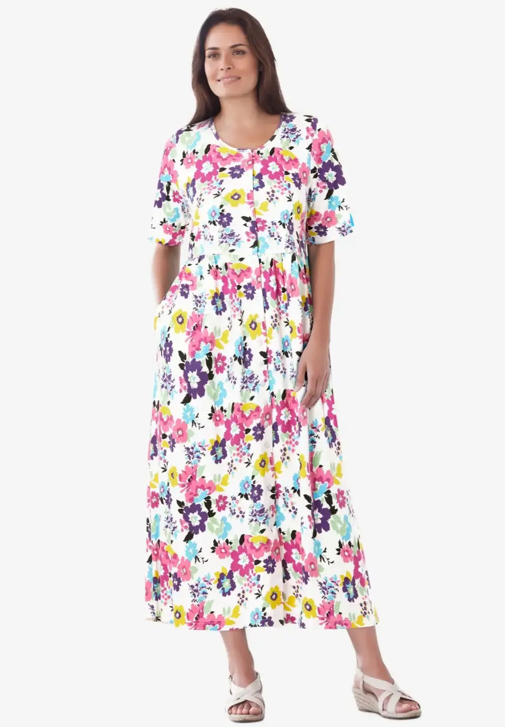 Button-Front Essential Dress
