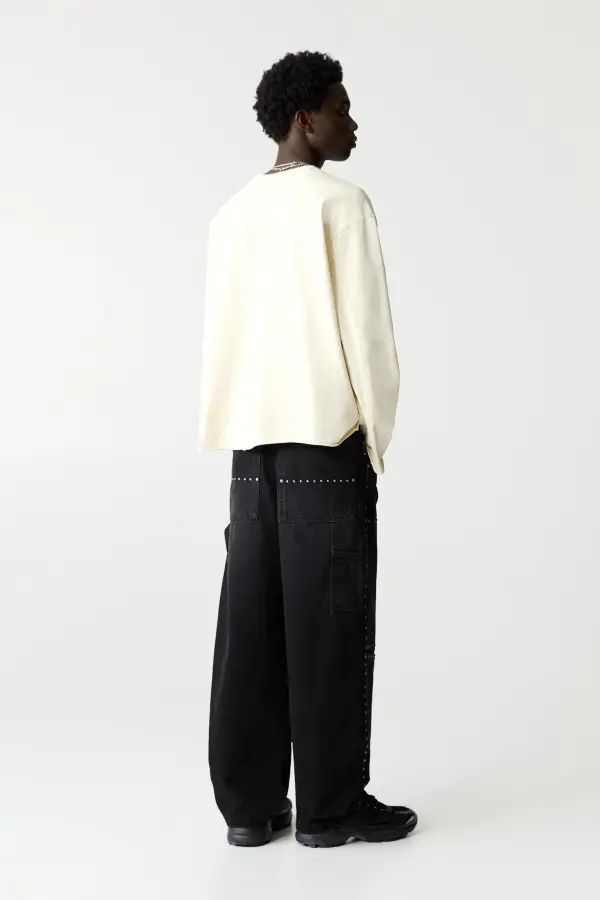 Studded carpenter jeans