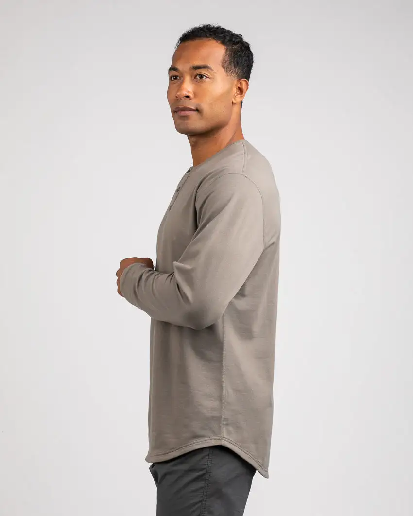 Henley Drop-Cut Long Sleeve: Bylt Signature