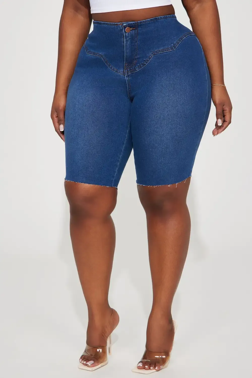 Lenox Stretch Denim Bermuda Shorts - Dark Wash