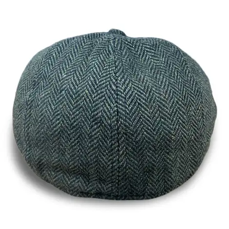 The Original 5-Panel Boston Scally Cap - Dark Olive Green Herringbone
