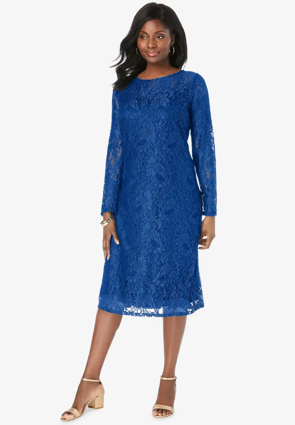 Stretch Lace Shift Dress