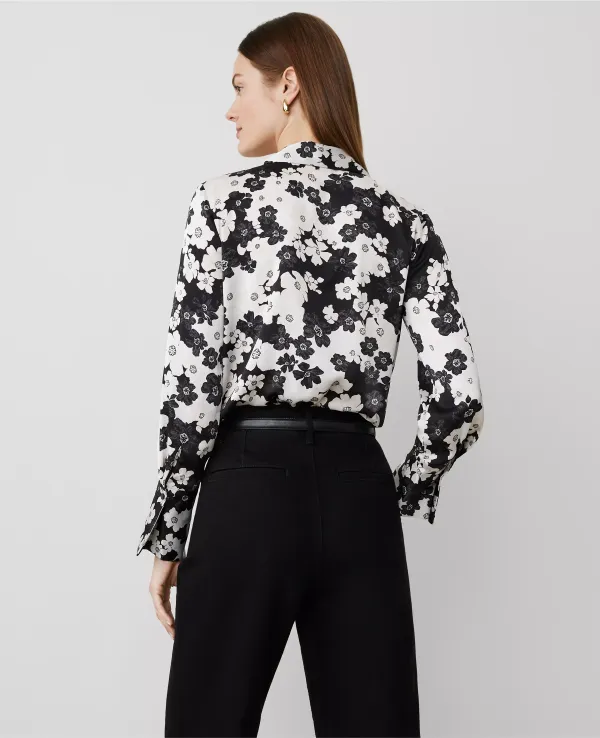 Floral Satin Wrap Bodysuit