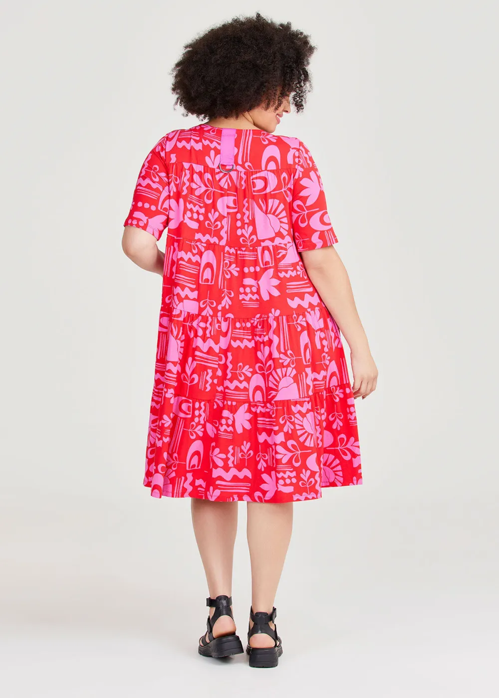 Natural Tango Tier Dress