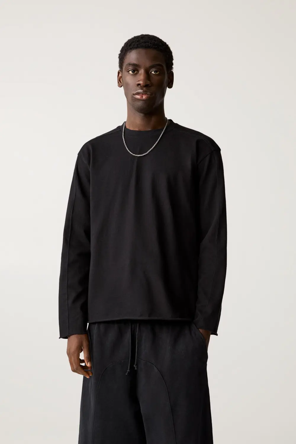 Faded T-shirt with frayed hem