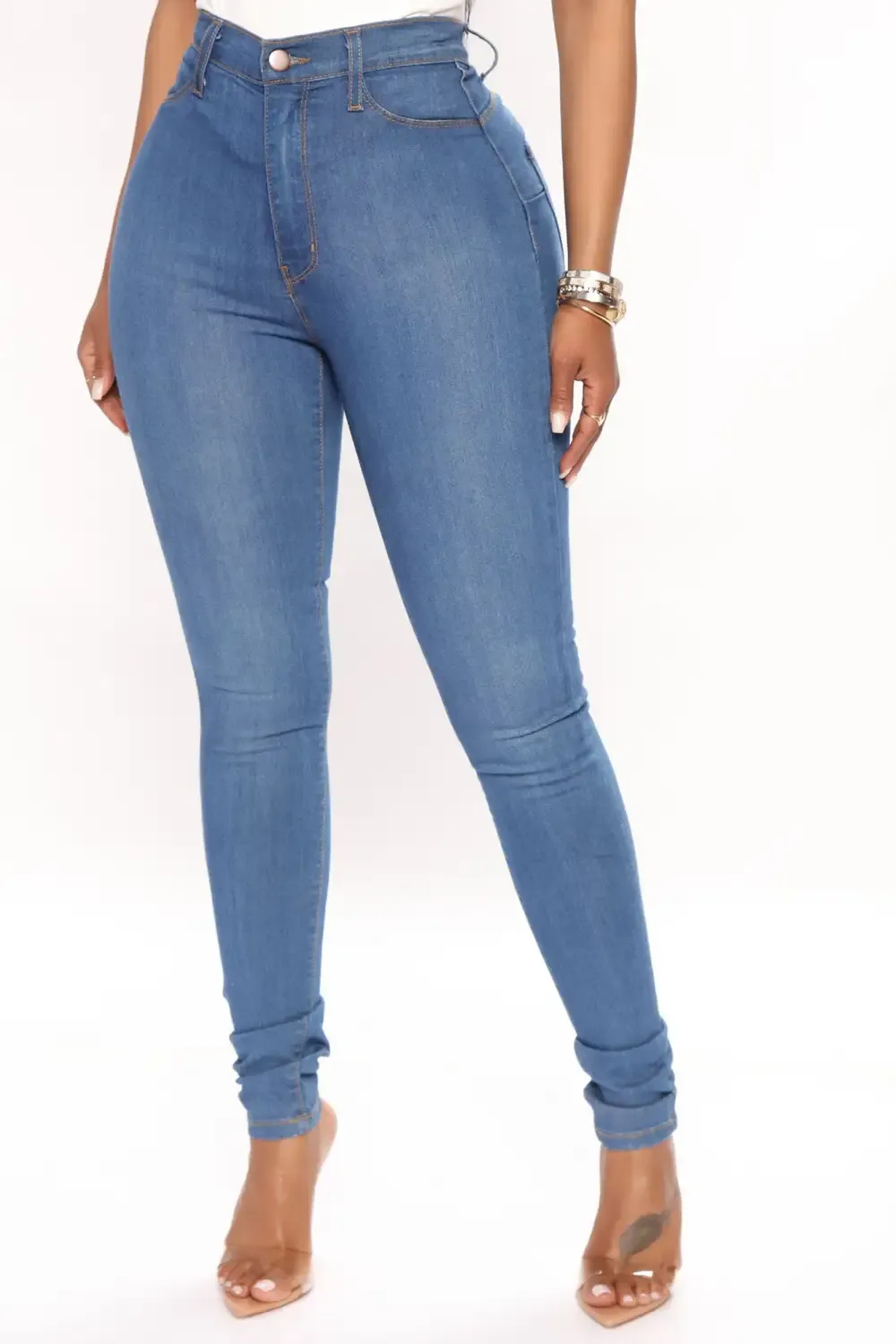 Classic Beauty Booty Lifter Skinny Jeans - Medium Blue Wash