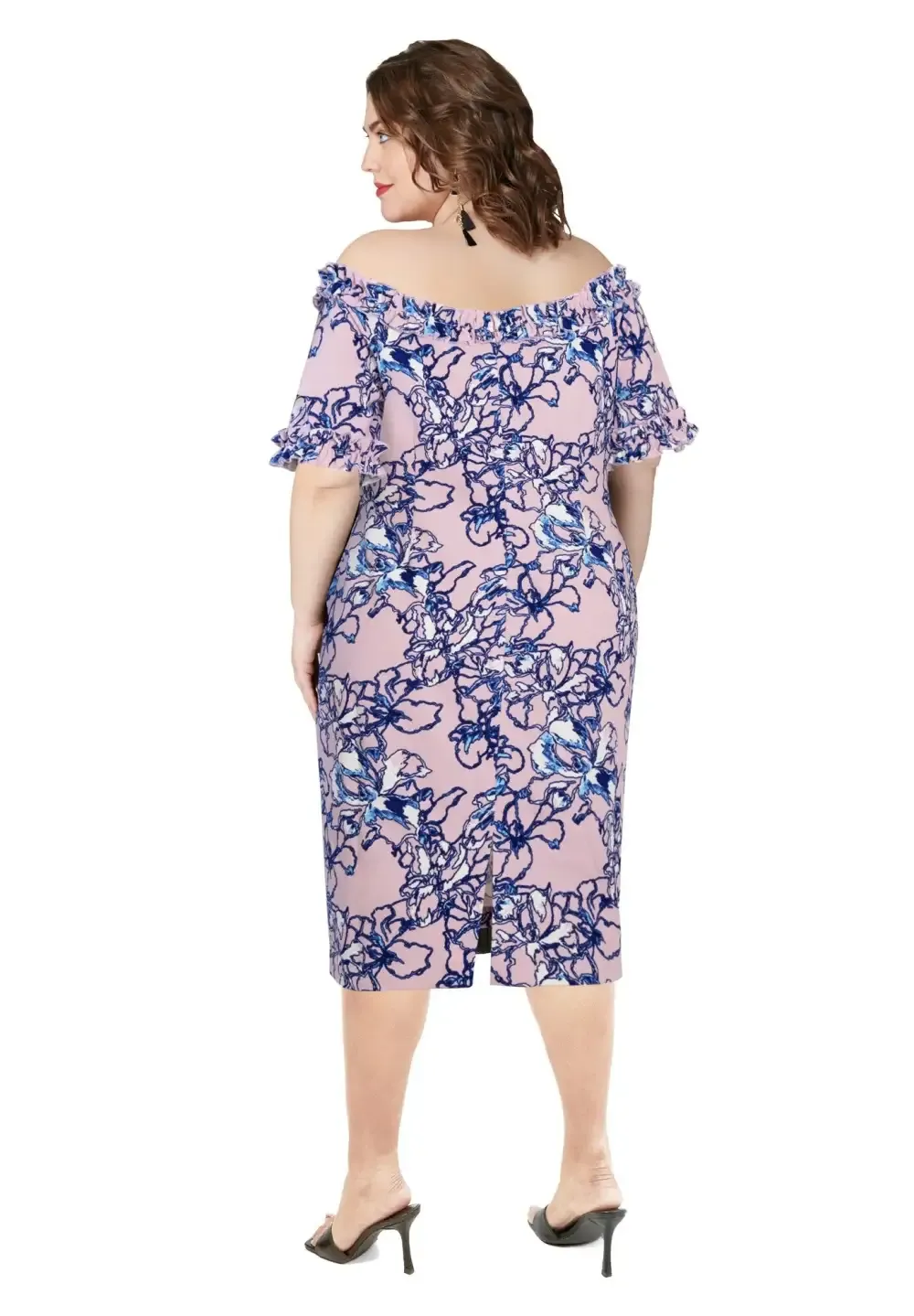 Misses Size Floral Midi Dress