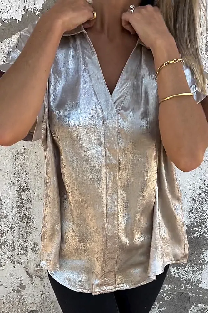 Women's silver hot casual loose shirt
