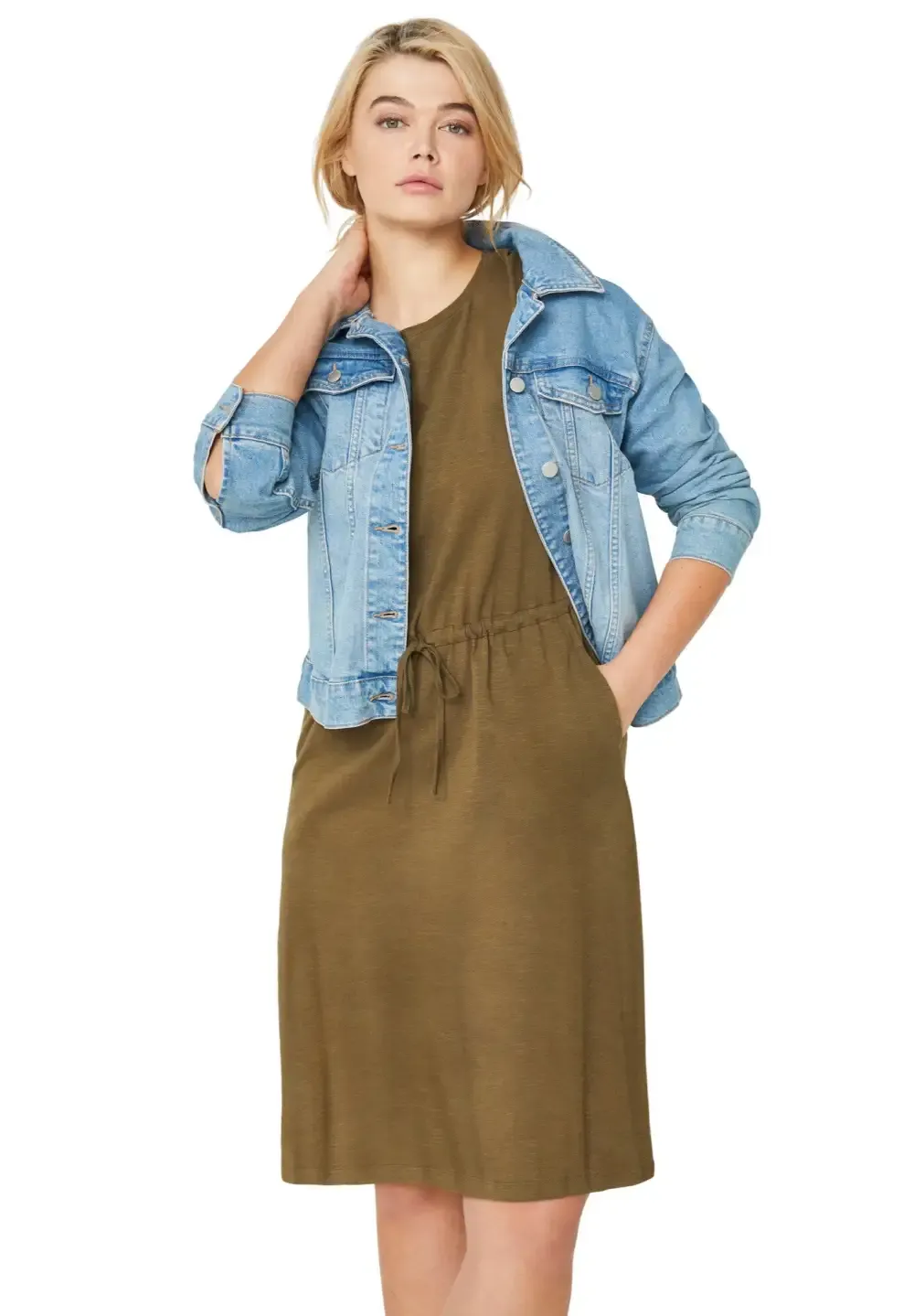 Knit Drawstring Dress
