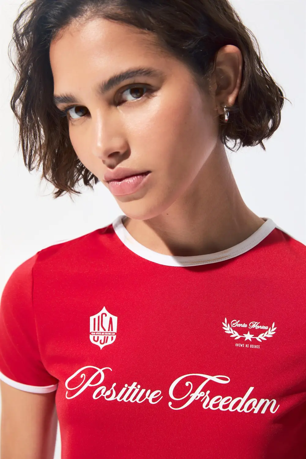 Camiseta cropped poliamida
