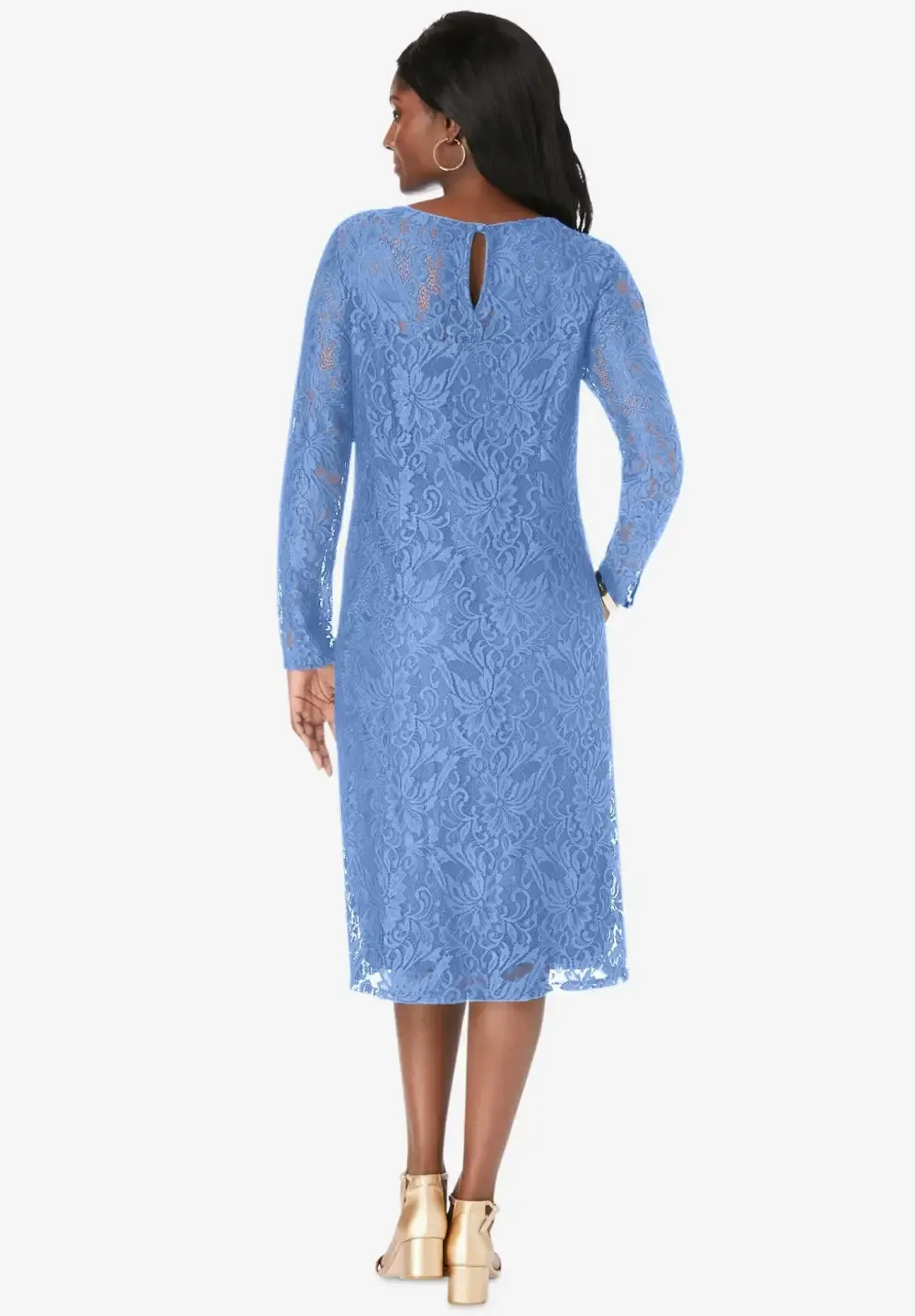 Stretch Lace Shift Dress
