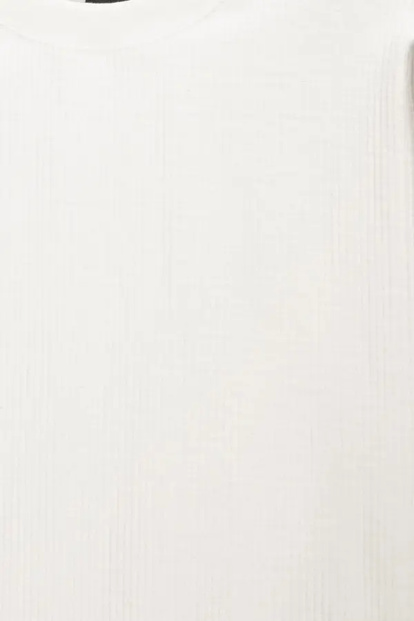 Textured short sleeve sweatshirt