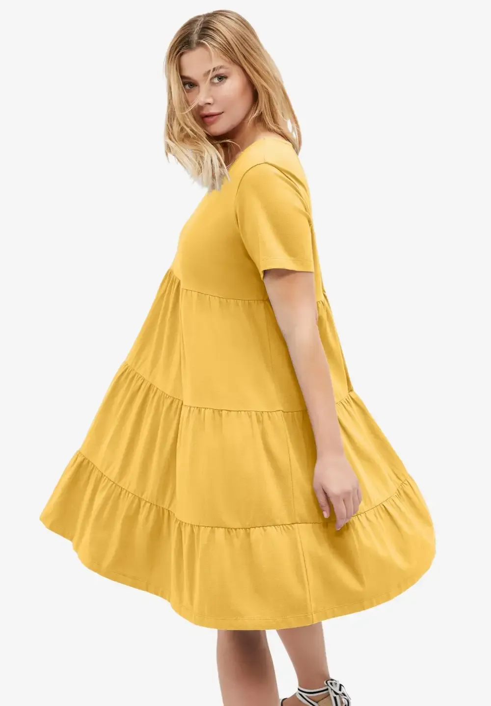 Tiered Knit Tee Dress