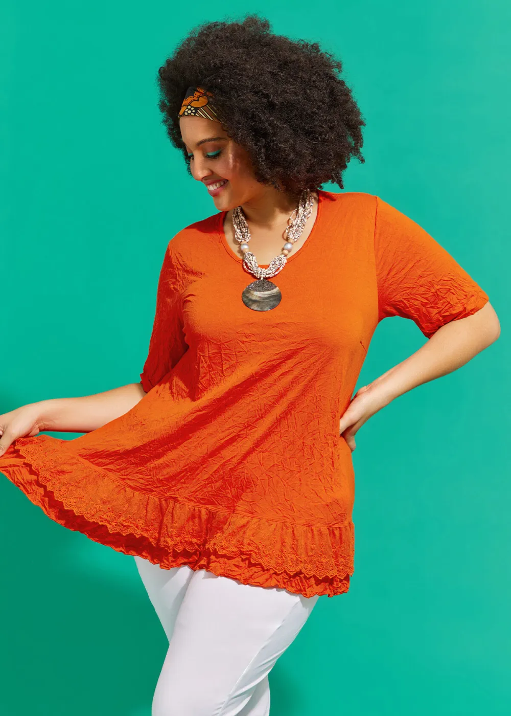 Bamboo Summer Ruffle Top
