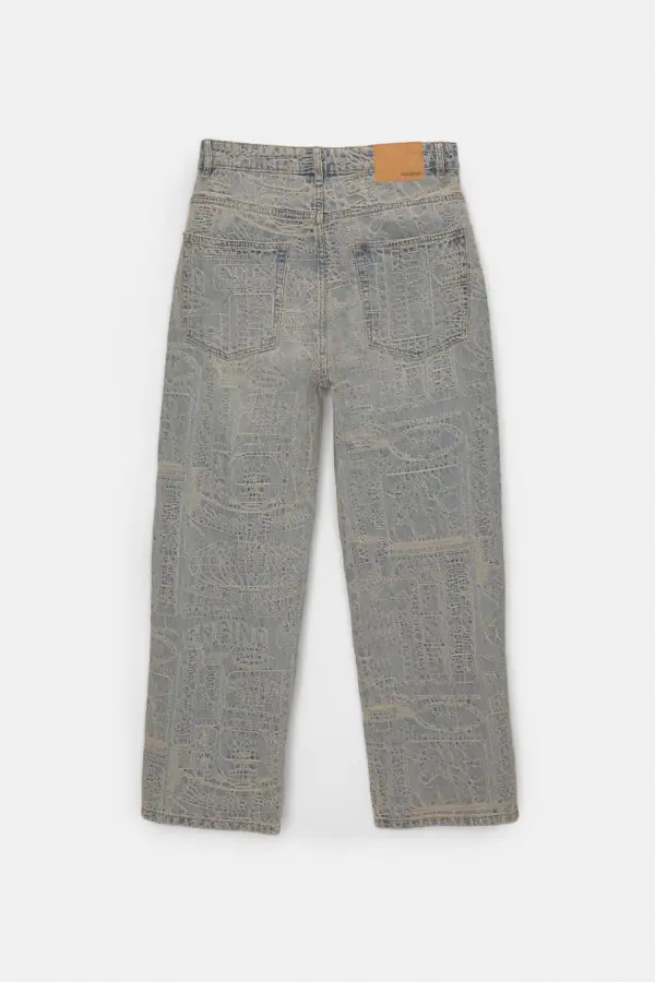 Baggy jacquard jeans