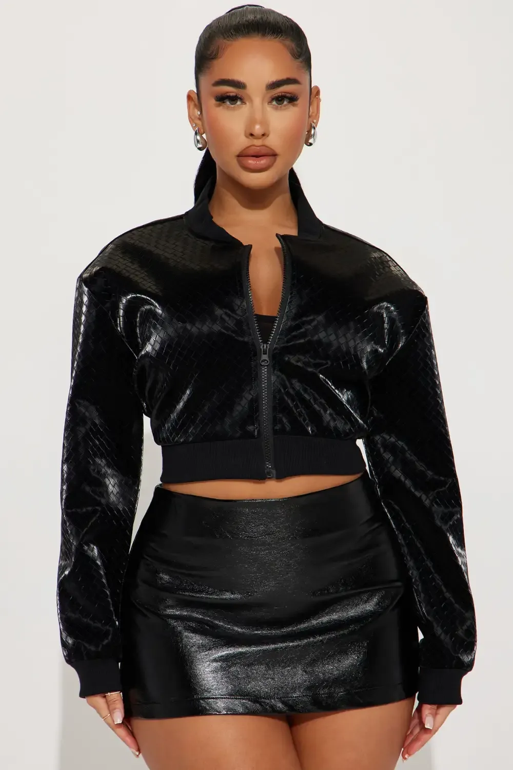 Got High Standards Cropped Jacket - Black