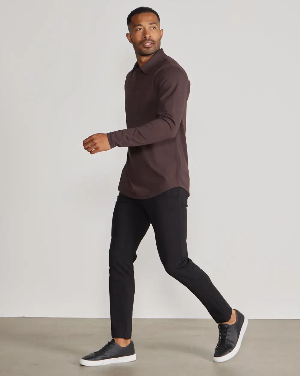 Drop-Cut Long Sleeve: Lux Polo