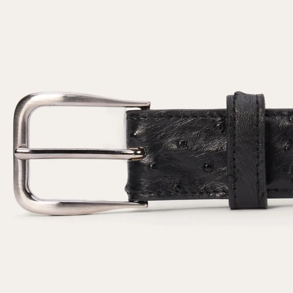 Ostrich Western Tab Belt - 1 1/4