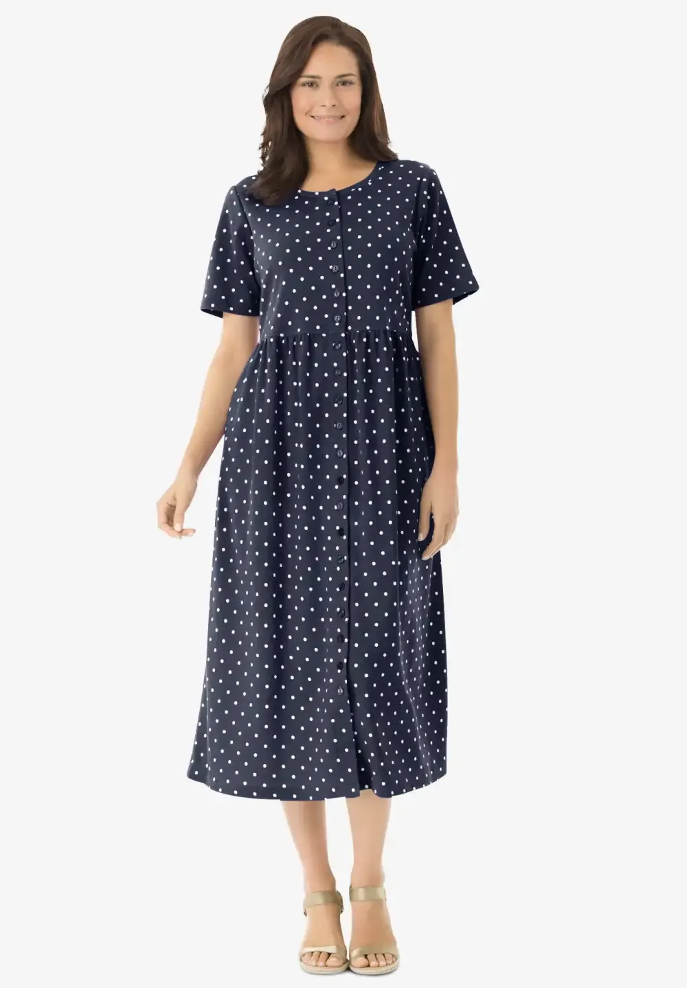 Button-Front Essential Dress