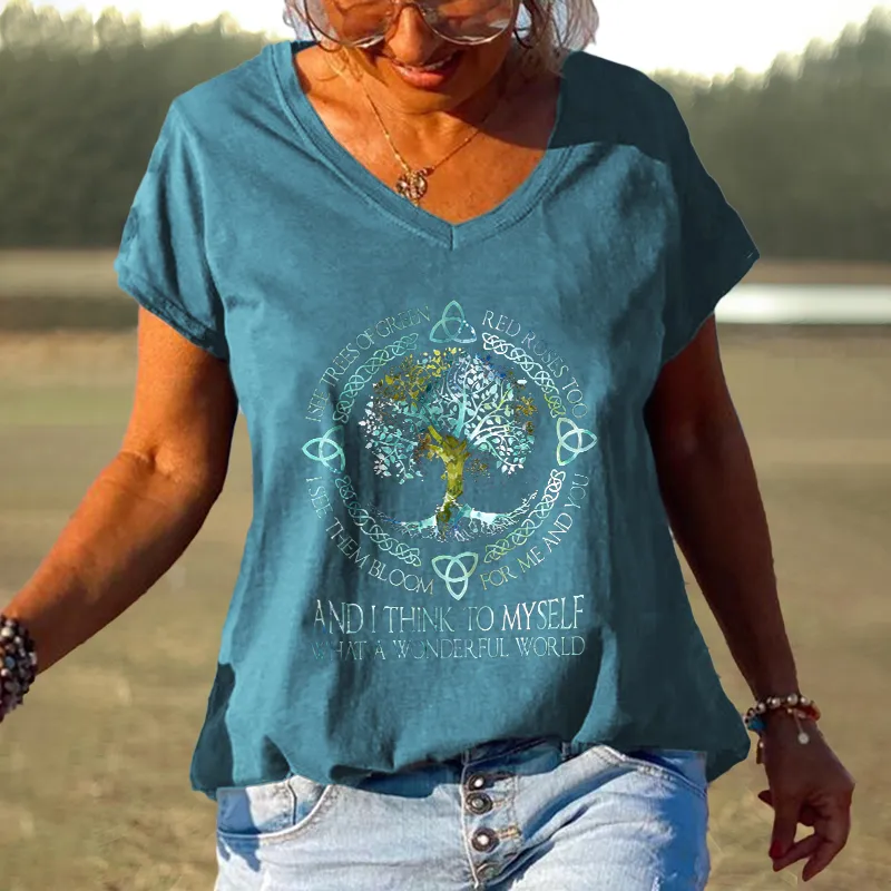 I See Trees Of Green Red Roses Too Hippie Graphic Tees