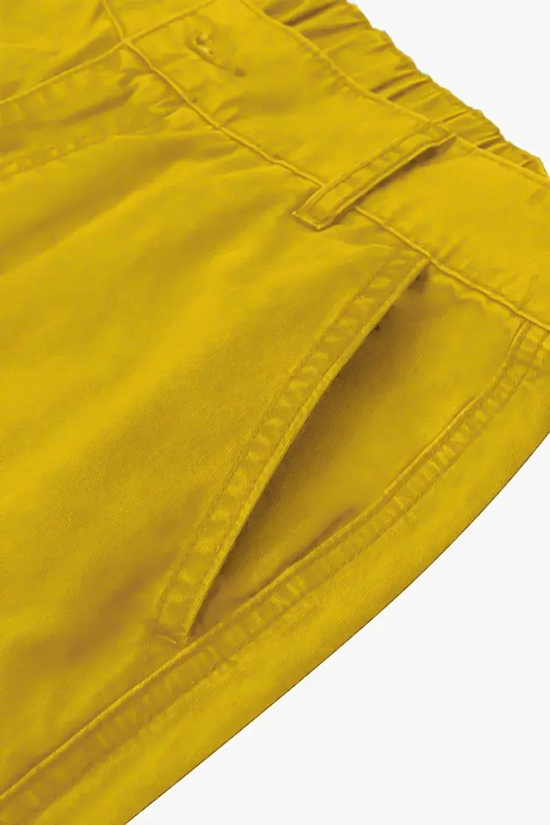 Zip Detail Flap Pocket Cargo Mid Waist Straight Leg Pants