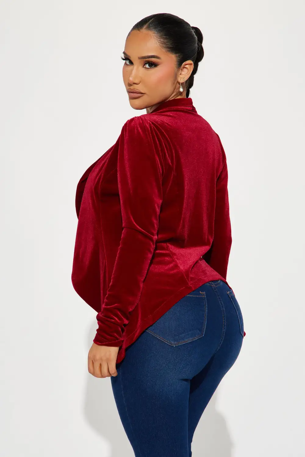 Meet And Greet Velvet Blazer - Red