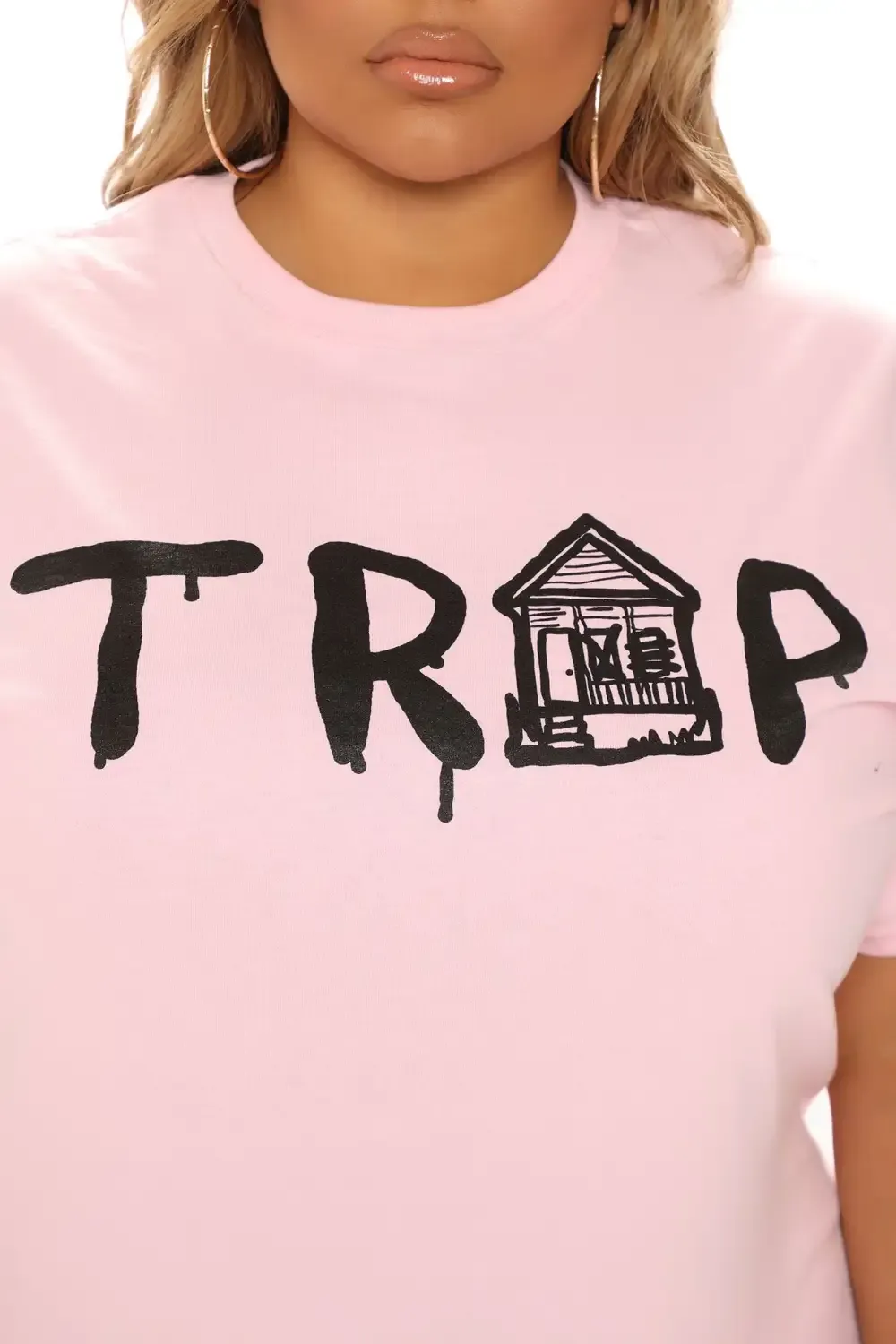 Trap House Short Sleeve Top - Pink