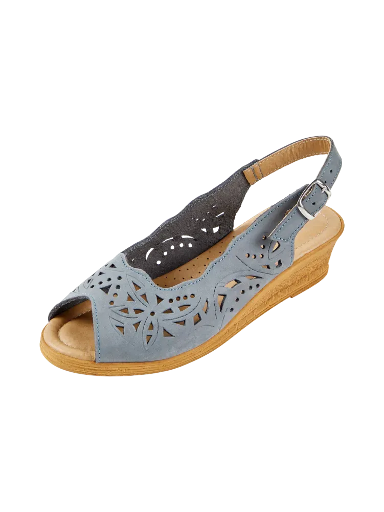 Women's Leather Cutwork Slingbacks