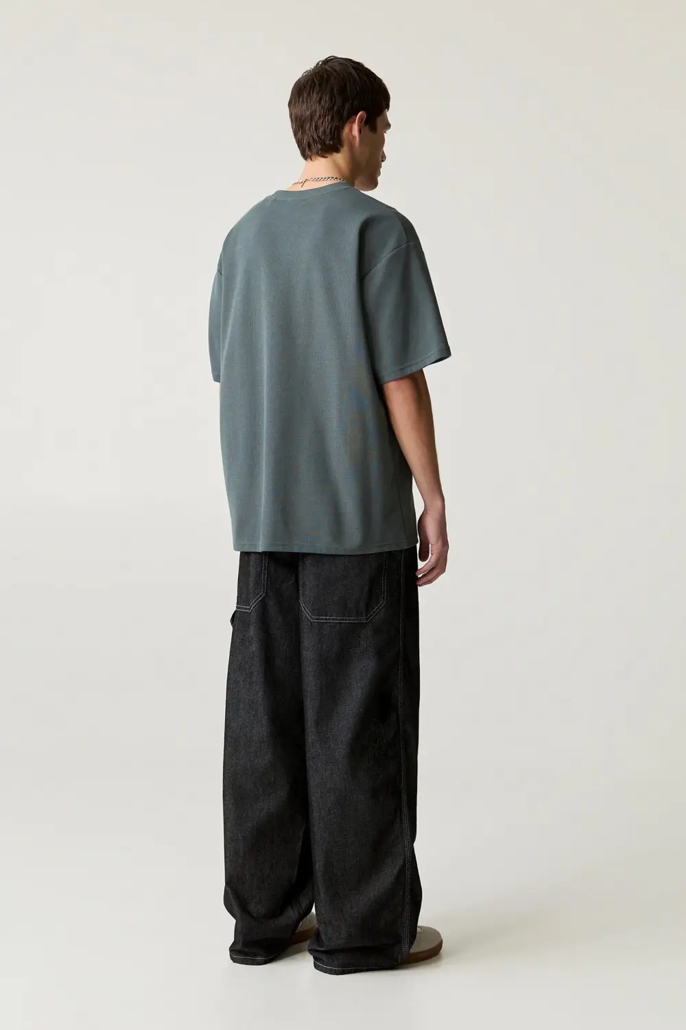 Basic short sleeve textured T-shirt