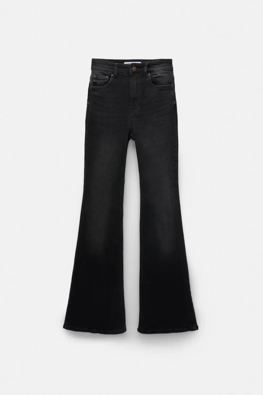 Jeans flare tiro alto