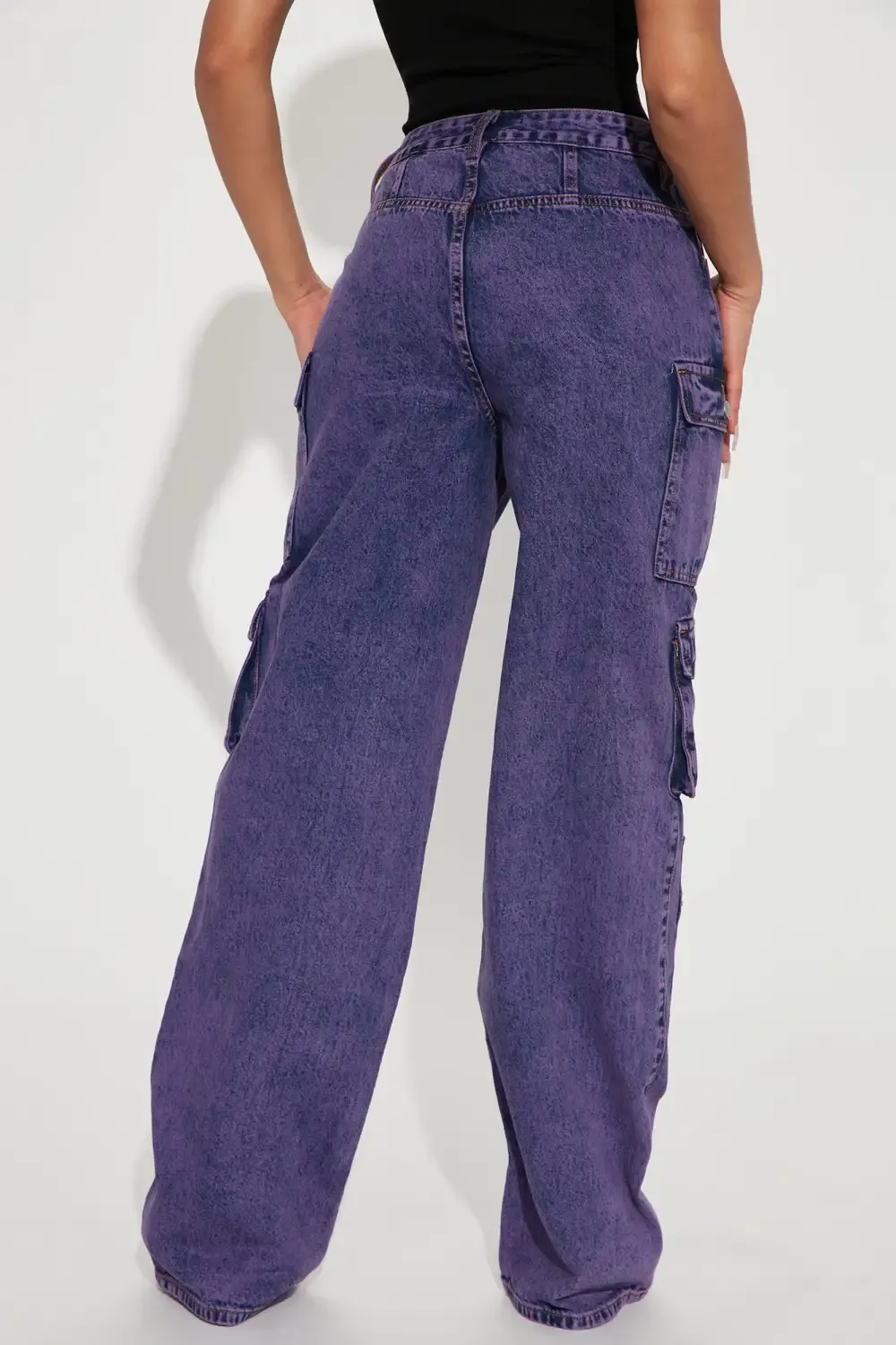 Mad For You Cargo Jeans - Purple
