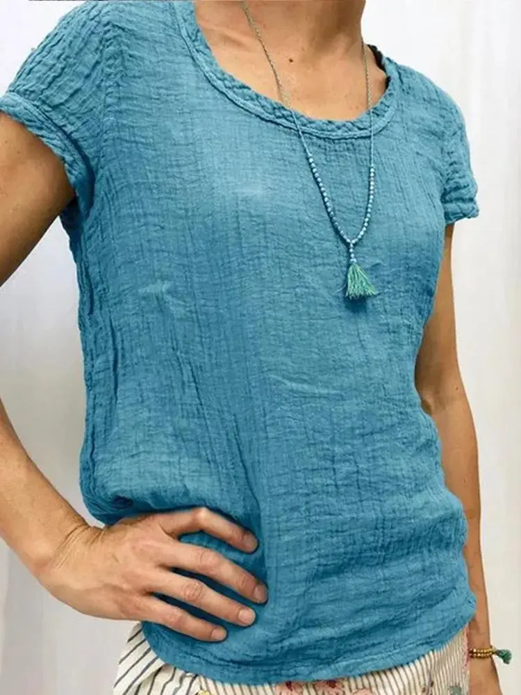 Vintage Crew Neck Casual Tee