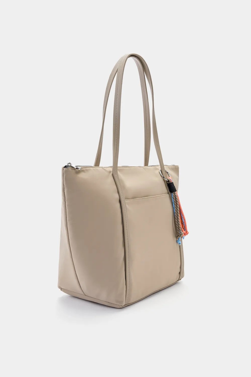 Bolso shopper nylon adorno