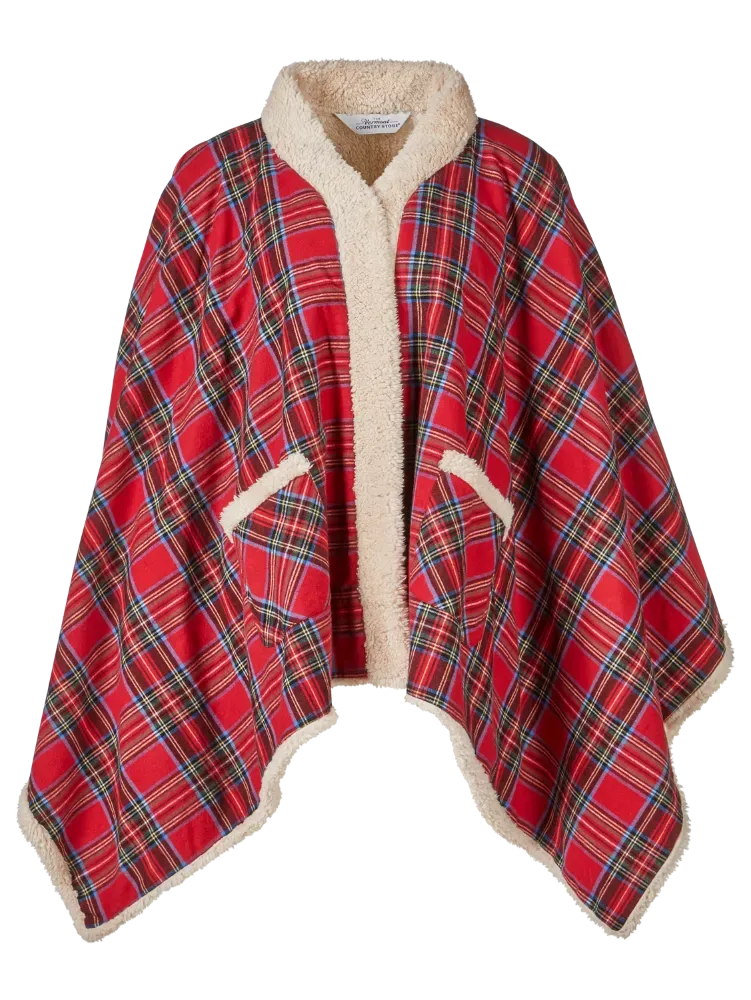 Portuguese Flannel and Sherpa Fleece Cape