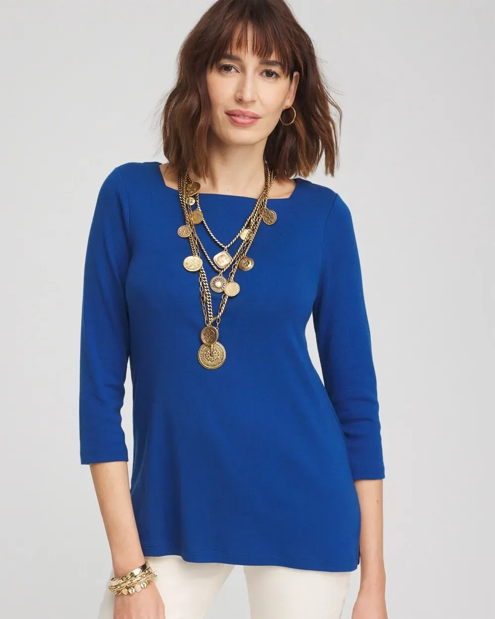 Pima Square Neck Tunic