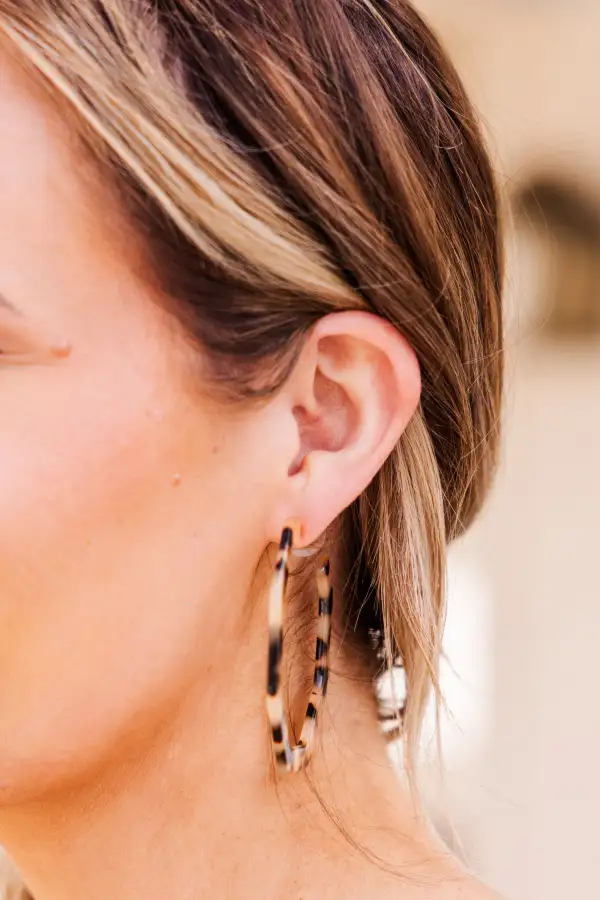 I Wanna Have Fun Earrings, Light Tortoise
