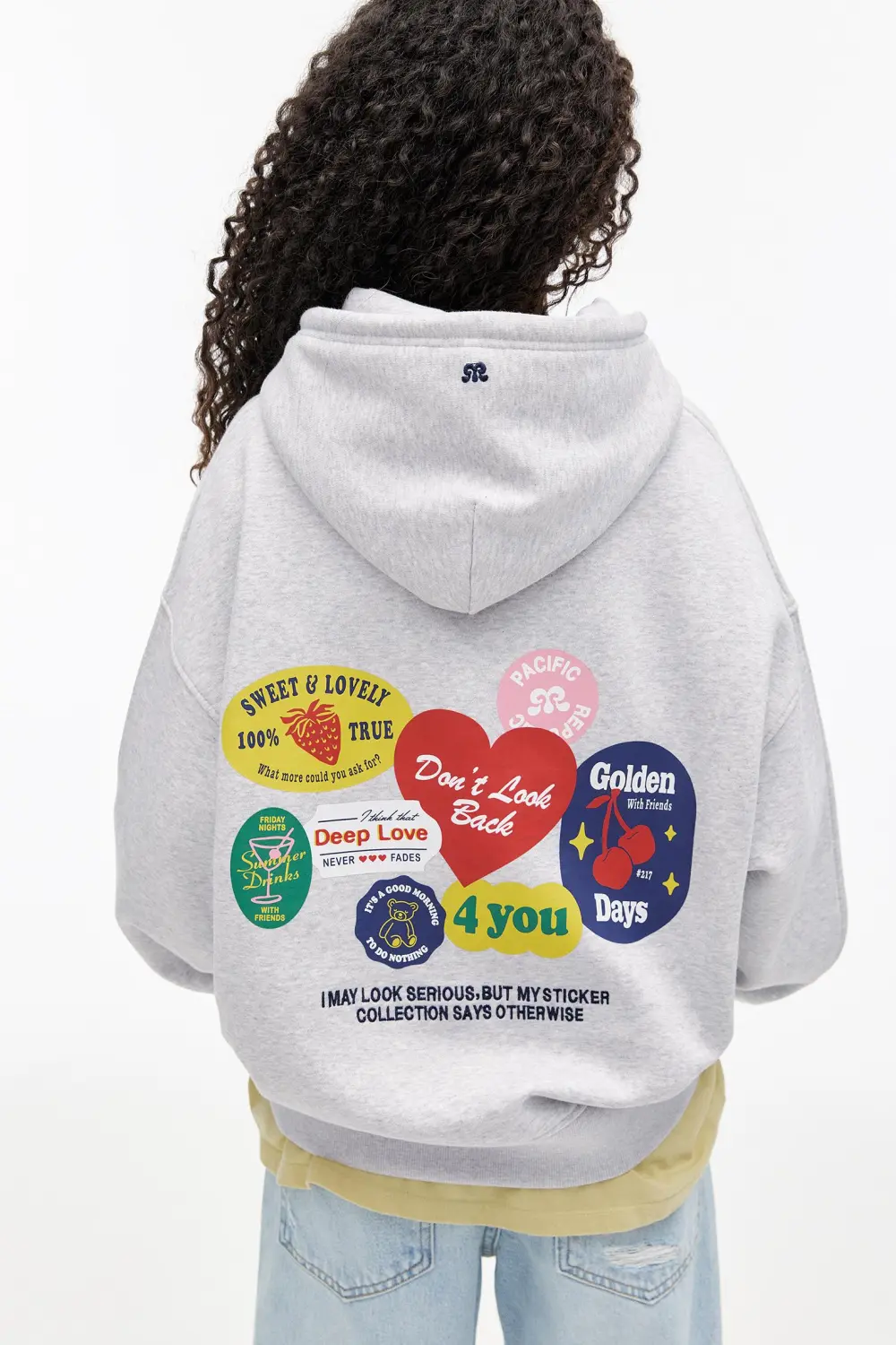 Sudadera capucha pegatinas