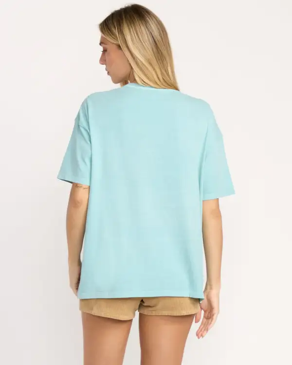Daylight Blooms Tee - Misty Blue