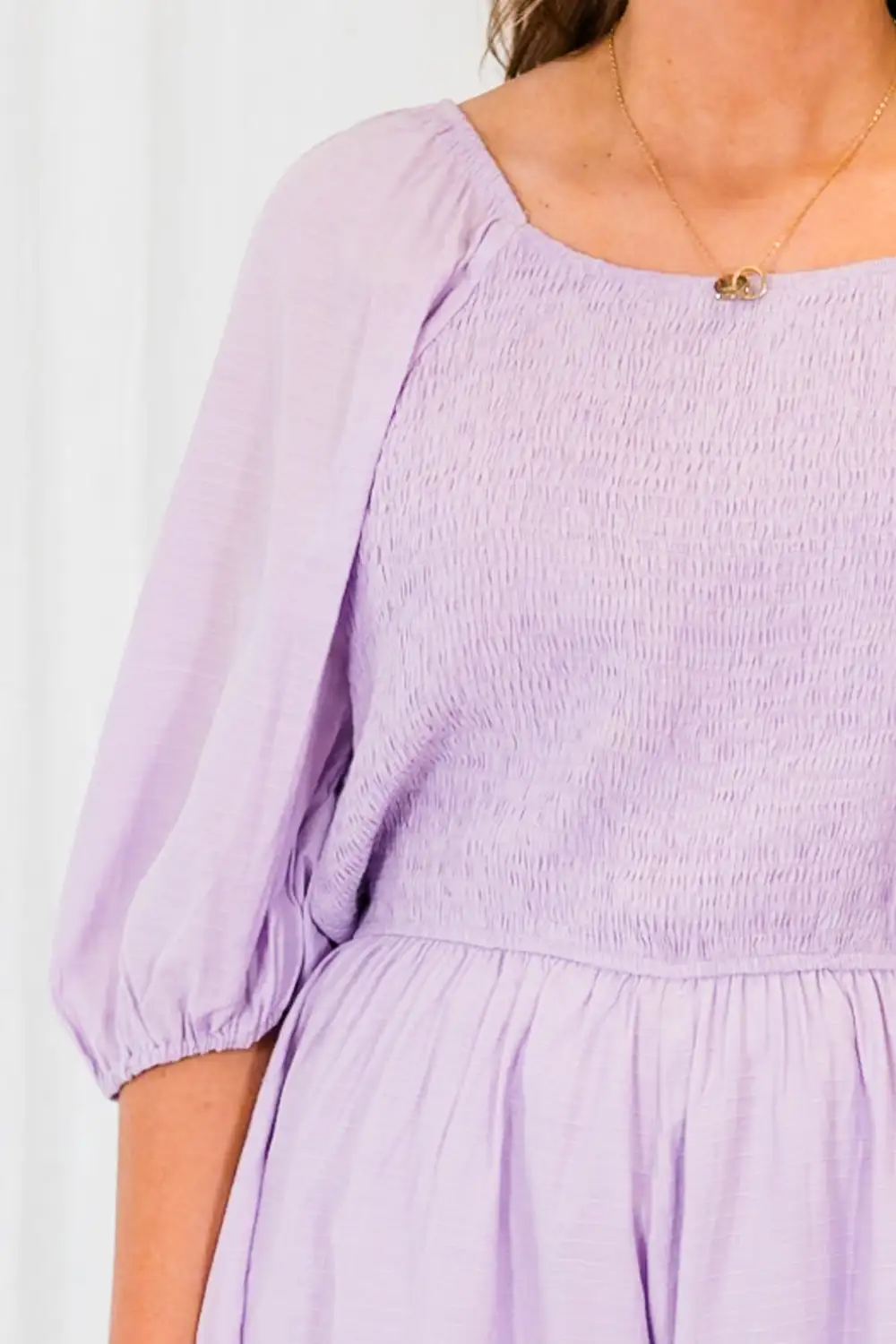 Feeling The Love Romper, Lavender