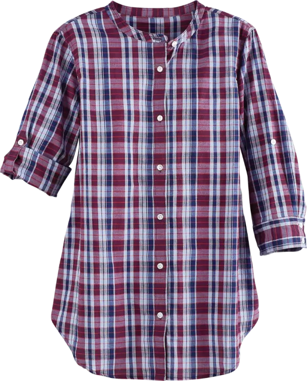 Madras Plaid All-Cotton Tunic