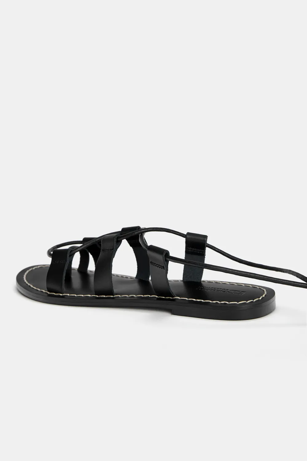 Sandalias planas piel lazada