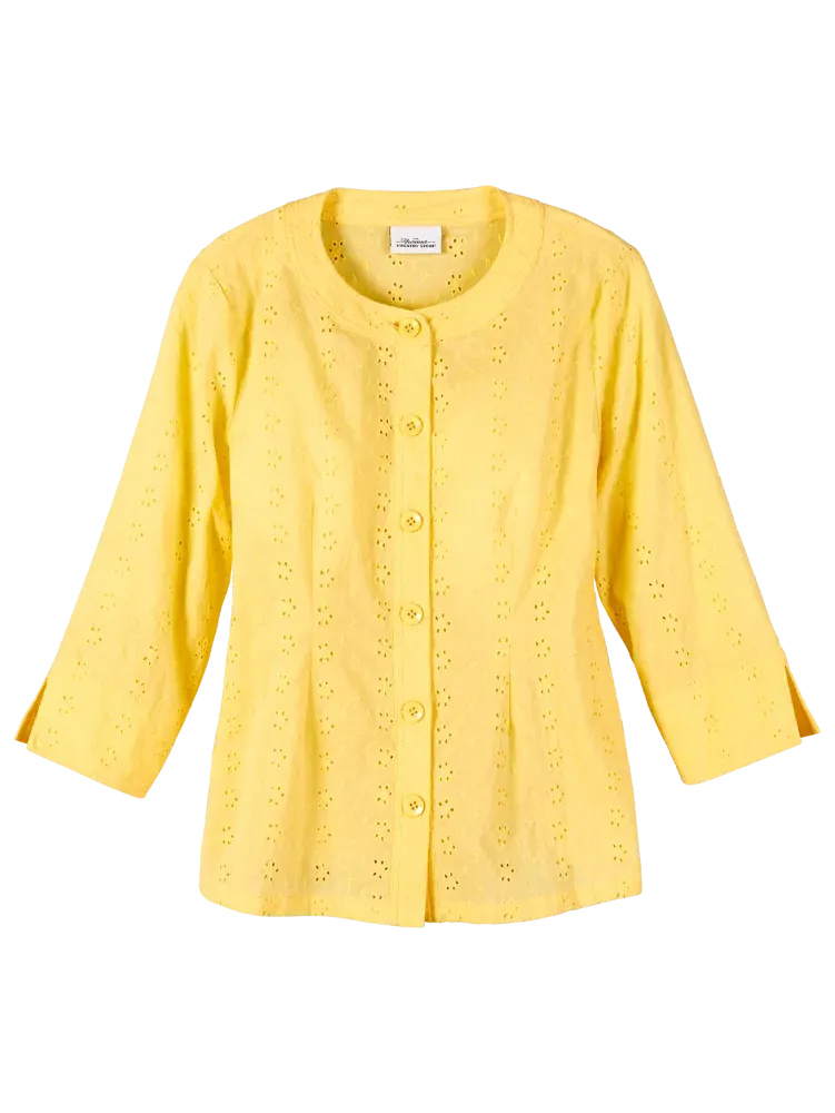 Pretty Eyelet Cotton Topper