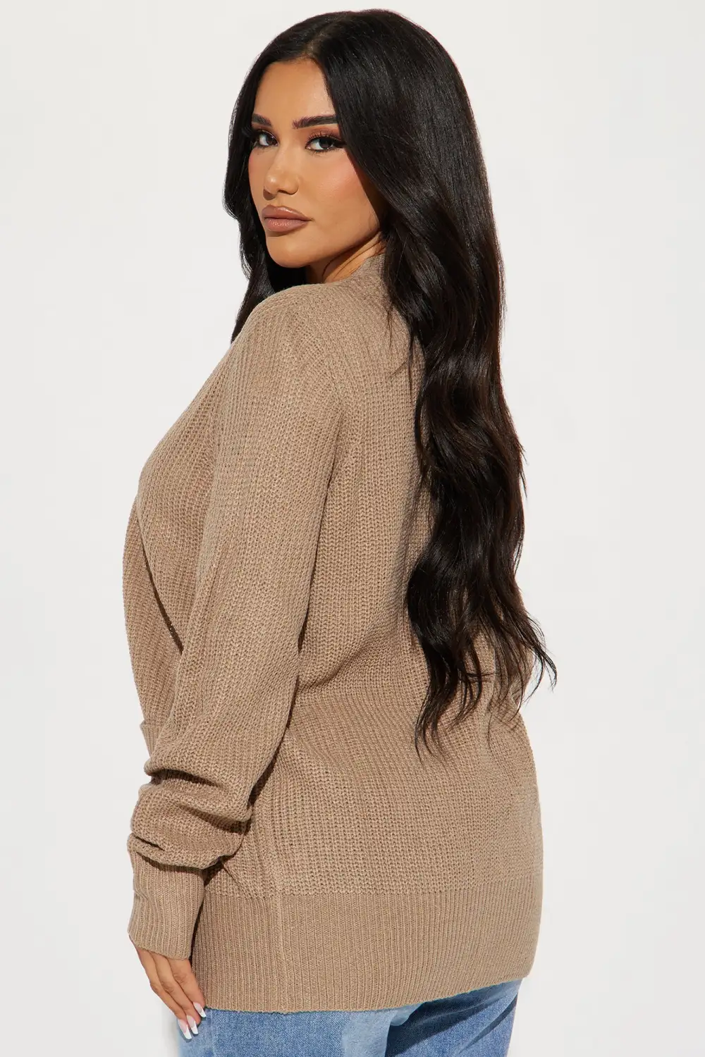 Zoe Two Pocket Cardigan - Khaki